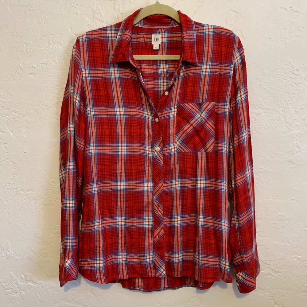 EUC Worn Once GAP Plaid Button Down